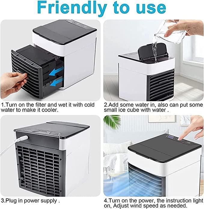 Ultra Mini Air Cooler 2.0 - Powerful, Quiet, Lightweight with Hydro-Chill Technology - for Home or outdoor