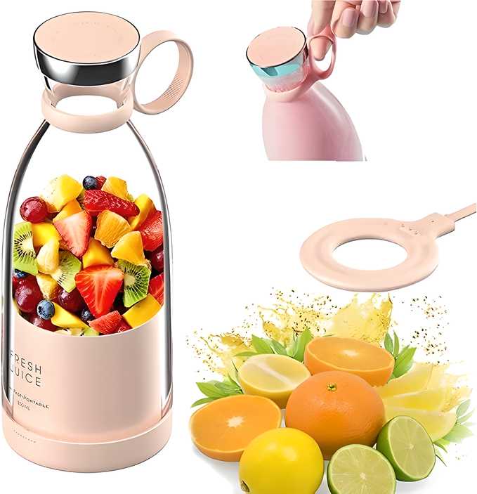 PORTABLE BLENDER, SMOOTHIE BLENDER BOTTLE, GRINDER FOR SMOOTHIE OR SHAKES, BABY FOOD, TRAVEL/SCHOOL/OFFICE/WORKOUT/TRAVEL USE